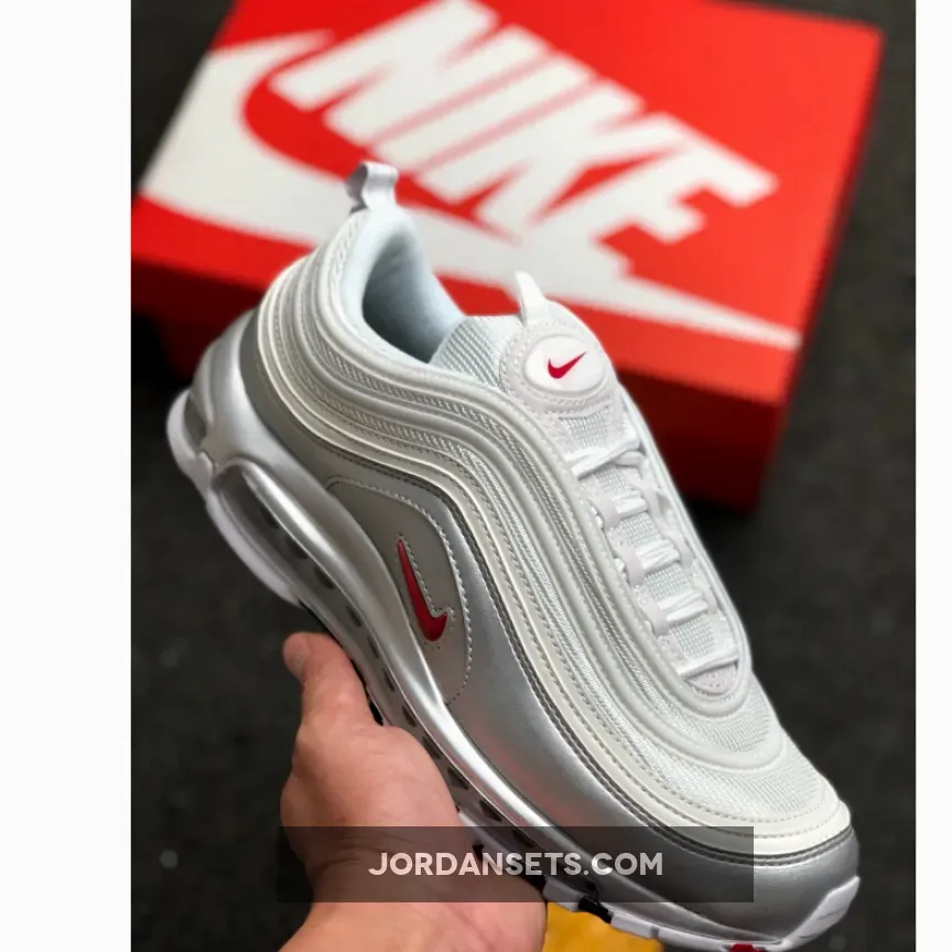 Nike Air Max 97 QS White/Varsity Red-Metallic Silver-Black