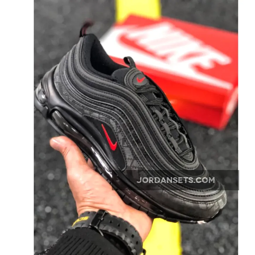 Nike Air Max 97 "Reflective Logo" Black/University Red