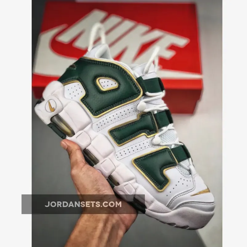 Nike Air More Uptempo "ATL" White/Gorge Green-Metallic Gold