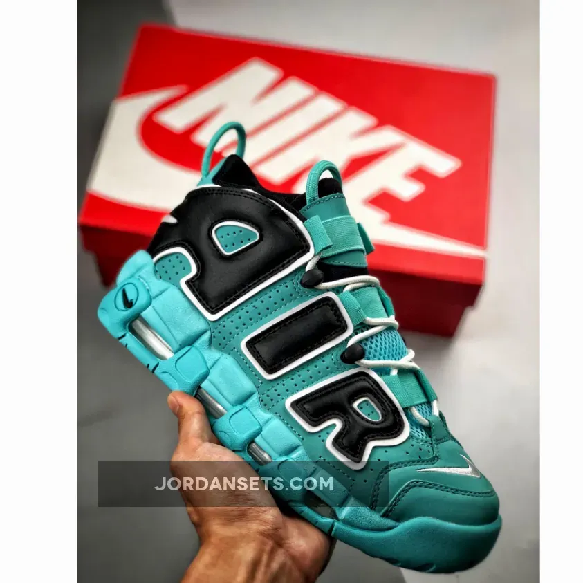 Nike Air More Uptempo Light Aqua/Black/White