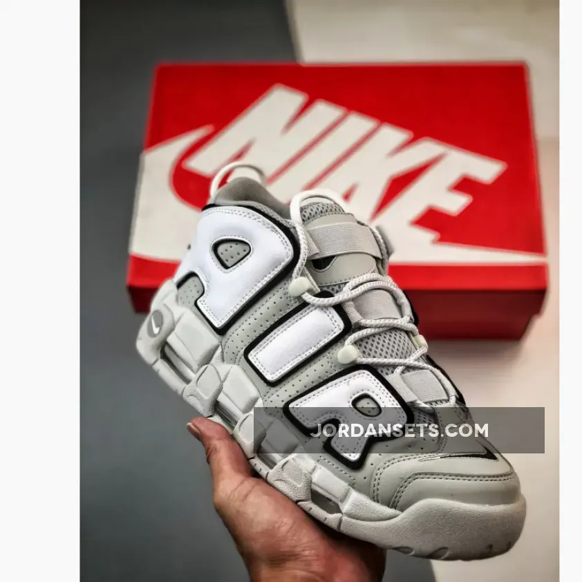 Nike Air More Uptempo Photon Dust/Metallic Silver-White-Black