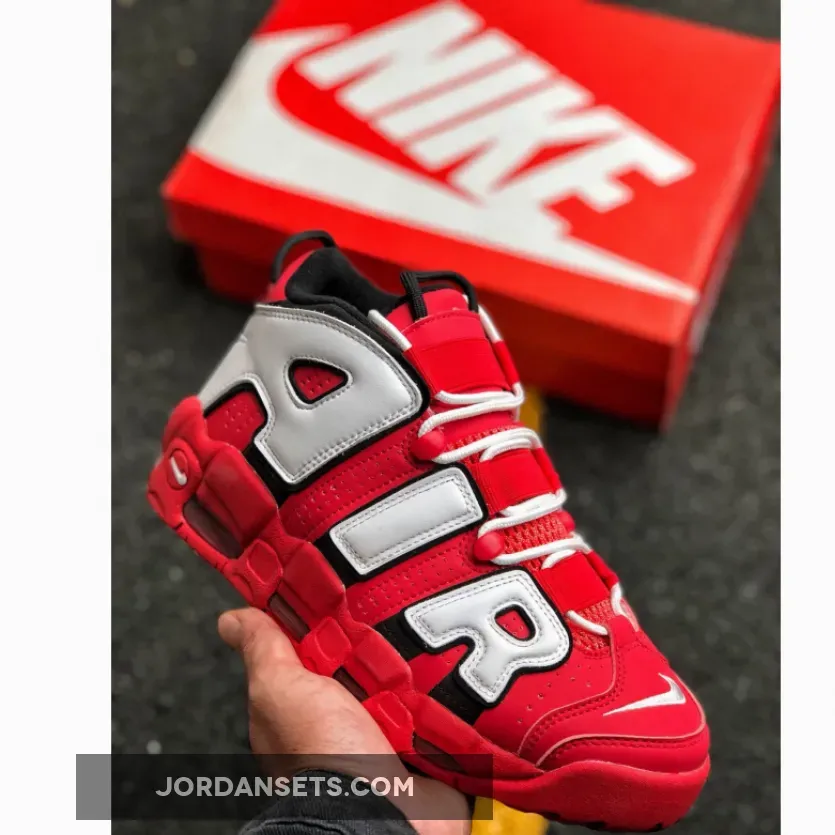 Nike Air More Uptempo Red White Black