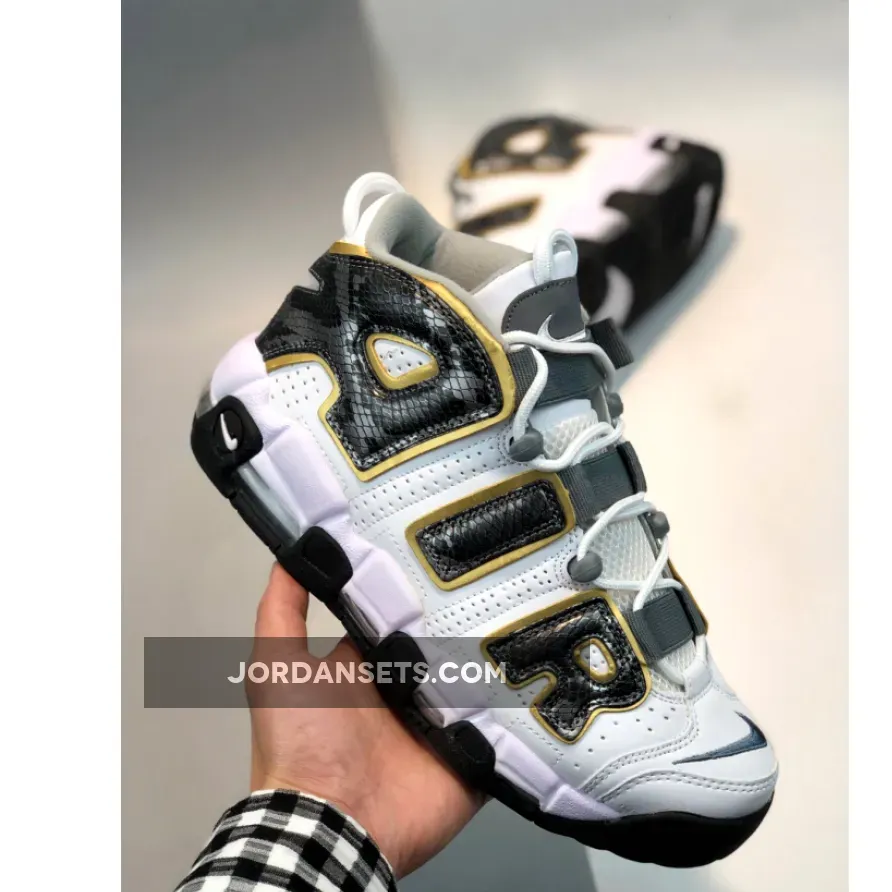 Nike Air More Uptempo SE "Snakeskin" White/Anthracite-Metallic Gold