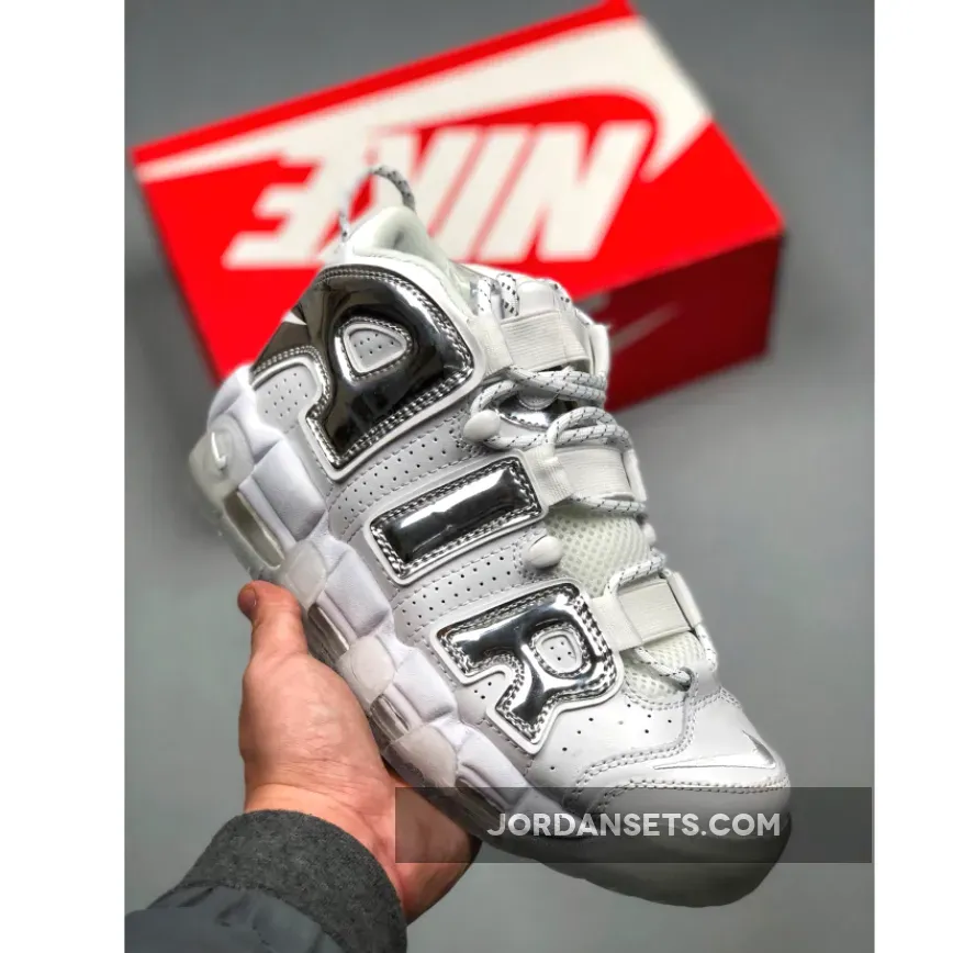 Nike Air More Uptempo White/Chrome-Blue Tint