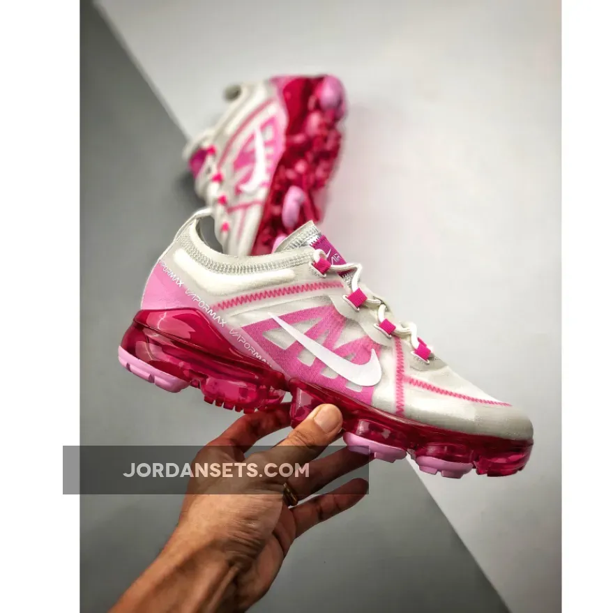 Nike Air VaporMax 2019 Summit White/Laser Fuchsia-Pink Rise