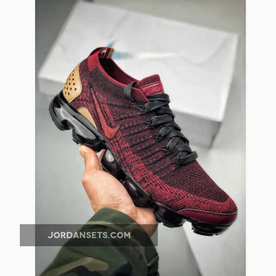 Nike Air VaporMax Flyknit 2 NRG Team Red-Black-Vachetta Tan