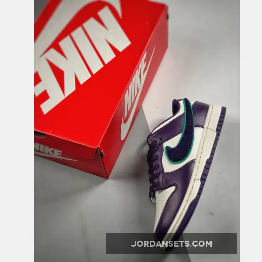 Nike Dunk Low "Chenille Swoosh" Sail/Grand Purple-Neptune Green Nike Dunk Low "Chenille Swoosh" Sail/Grand Purple-Neptune Green