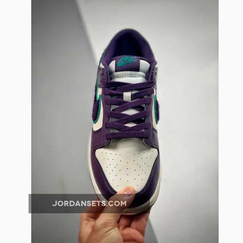 Nike Dunk Low "Chenille Swoosh" Sail/Grand Purple-Neptune Green Nike Dunk Low "Chenille Swoosh" Sail/Grand Purple-Neptune Green