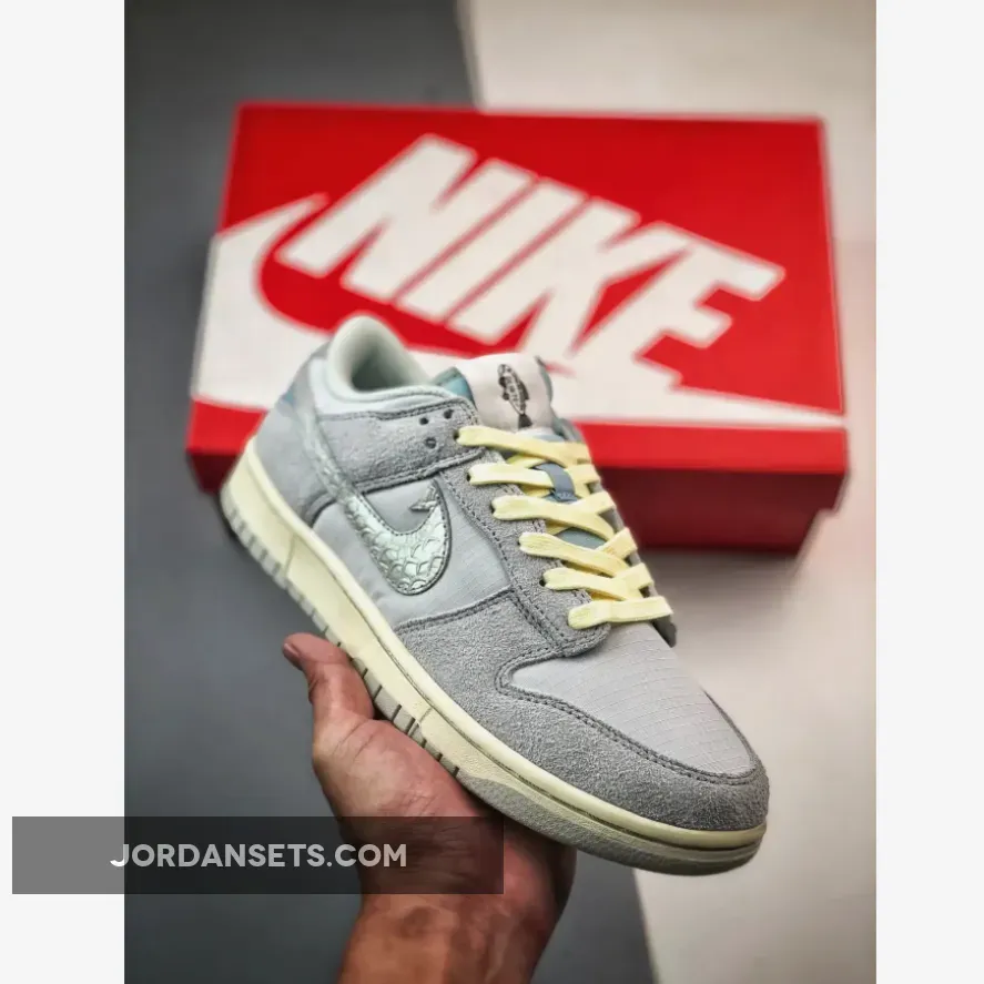 Nike Dunk Low "Gone Fishing" Light Silver/Ocean Bliss