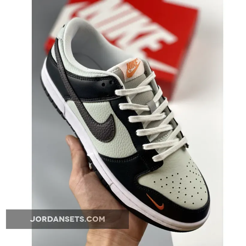 Nike Dunk Low Mini Swoosh Grey Black Orange