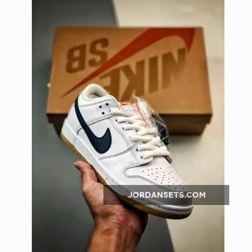 Nike Dunk Low Orange Label White Navy