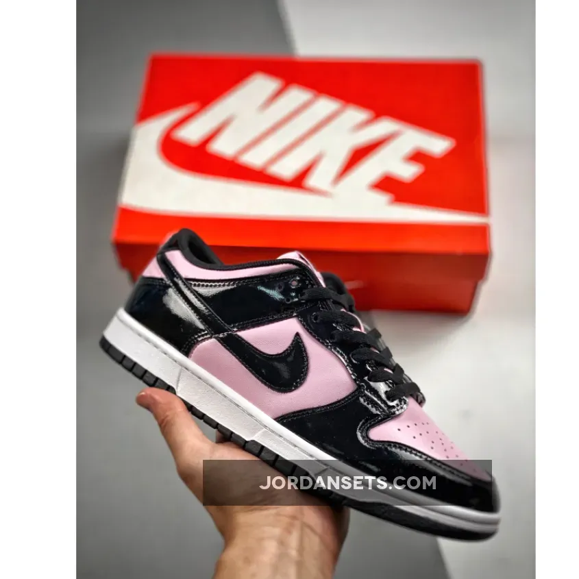 Nike Dunk Low Pink Black Patent