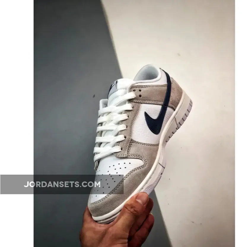 Nike Dunk Low White/Neutral Grey-Midnight Navy Nike Dunk Low White/Neutral Grey-Midnight Navy