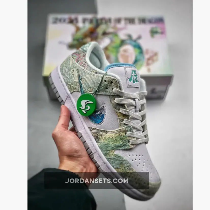 Nike Dunk Low "Year of the Dragon" White Green