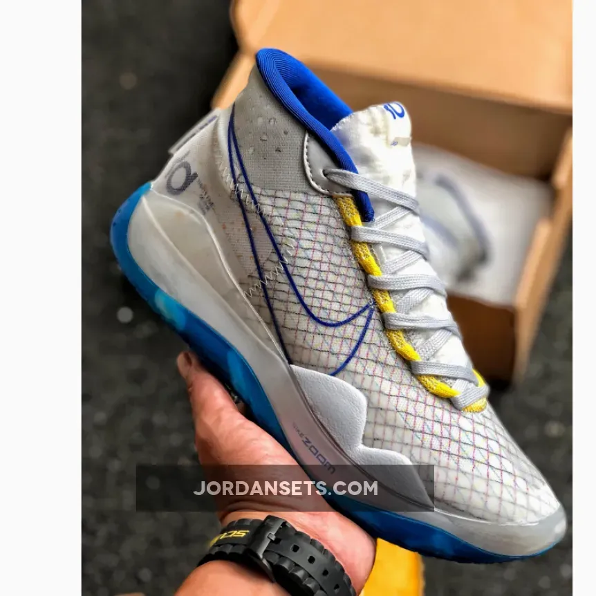 Nike KD 12 "Warriors Home" White/Game Royal-White-Amarillo