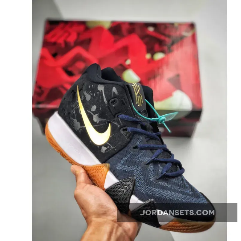 Nike Kyrie 4 Pitch Blue/Metallic Gold