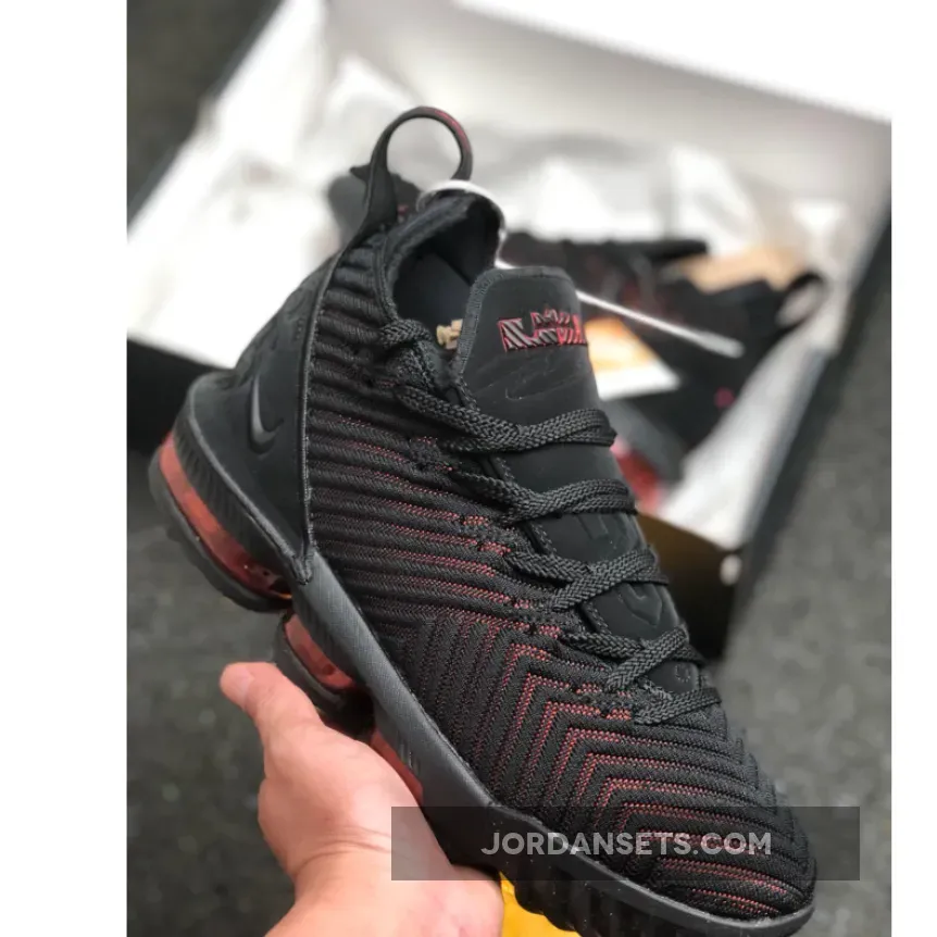 Nike LeBron 16 "Bred" Black/Black-University Red