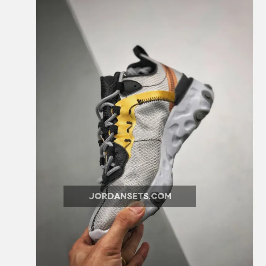 Nike React Element 55 Gold Grey Nike React Element 55 Gold Grey