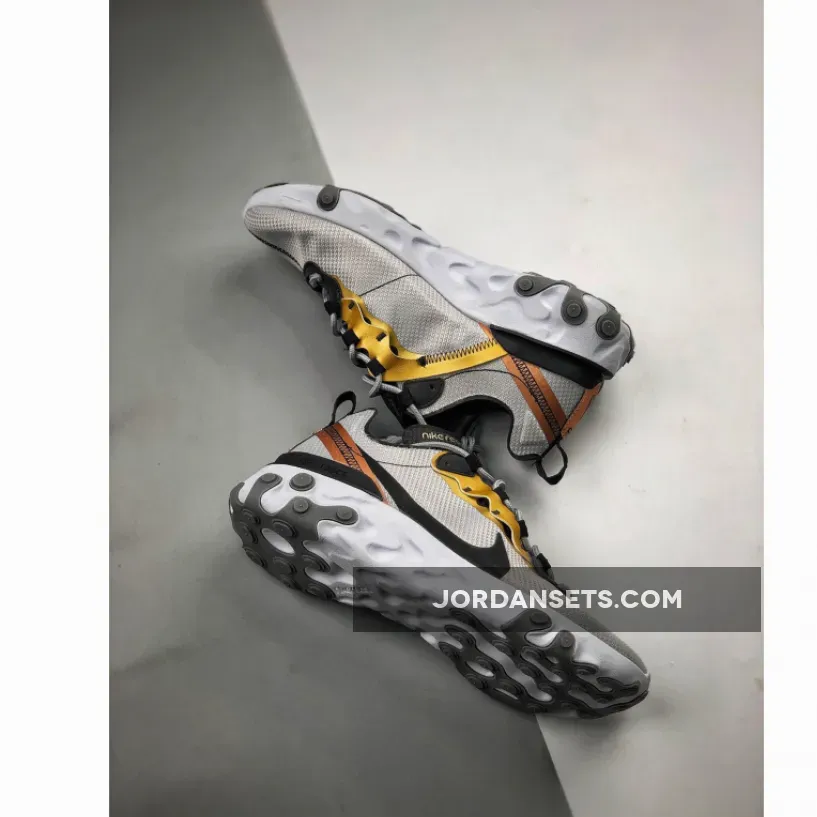 Nike React Element 55 Gold Grey Nike React Element 55 Gold Grey