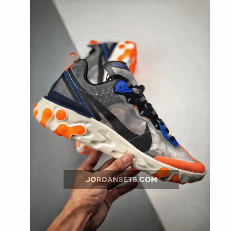 Nike React Element 87 Blue Orange