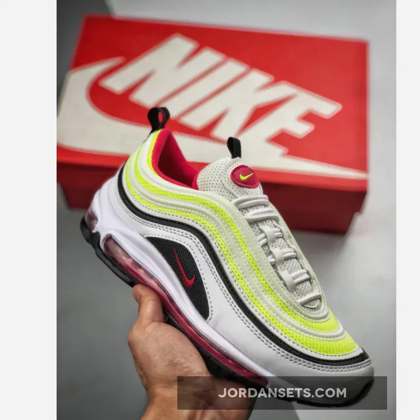 Nike WMNS Air Max 97 White/Rush Pink-Black-Volt