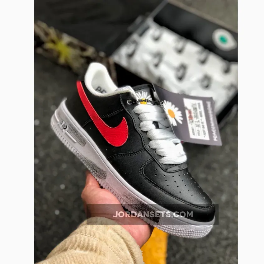 PEACEMINUSONE x Nike Air Force 1 Black/Sport Red-White PEACEMINUSONE x Nike Air Force 1 Black/Sport Red-White
