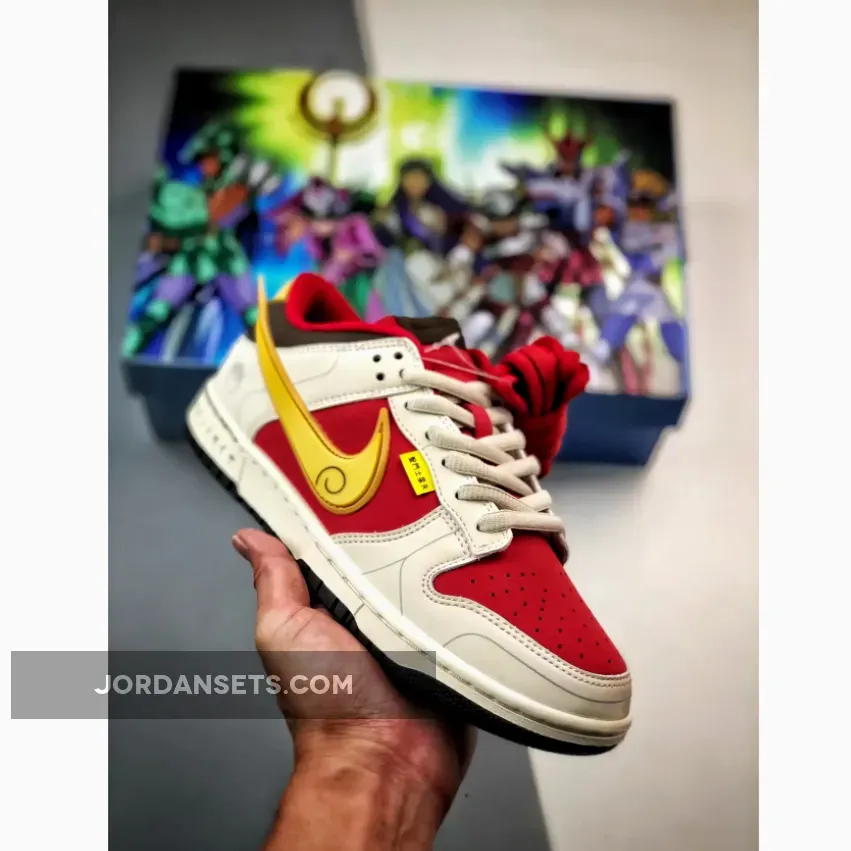 Saint Seiya x Nike Dunk Low Sail Red Gold