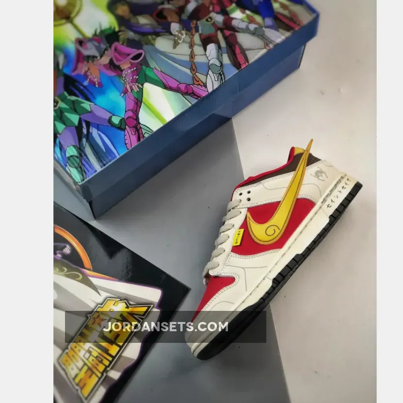 Saint Seiya x Nike Dunk Low Sail Red Gold Saint Seiya x Nike Dunk Low Sail Red Gold