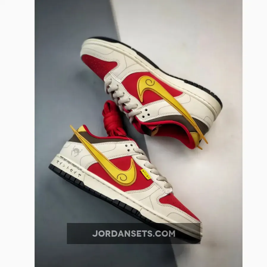 Saint Seiya x Nike Dunk Low Sail Red Gold Saint Seiya x Nike Dunk Low Sail Red Gold