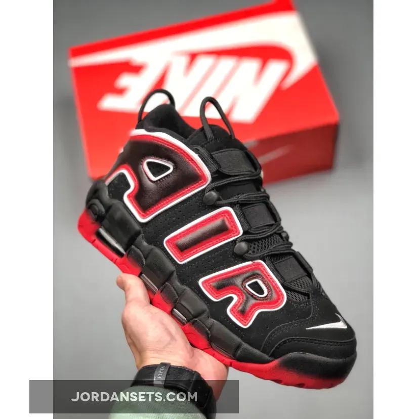 Soldes 2019 sur les chaussures Nike Air More Uptempo Laser Crimson