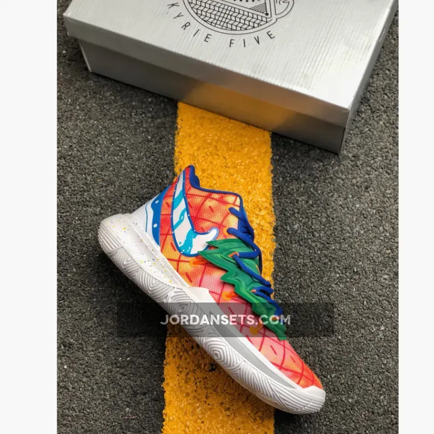 SpongeBob x Nike Kyrie 5 "Pineapple House" Orange Peal/Teal Tint