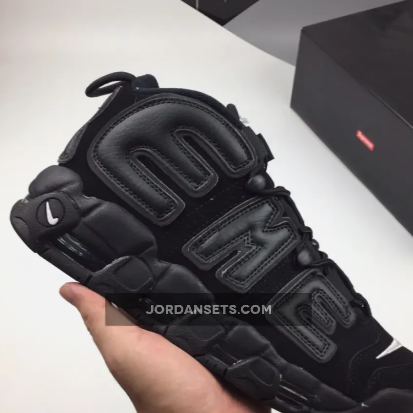 Supreme x Nike Air More Uptempo Black/Black-White