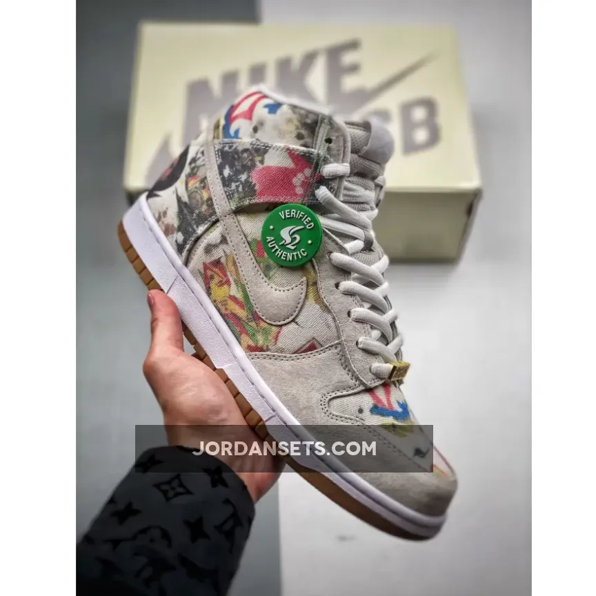 Supreme x Nike SB Dunk High Rammellzee White Multi-Color