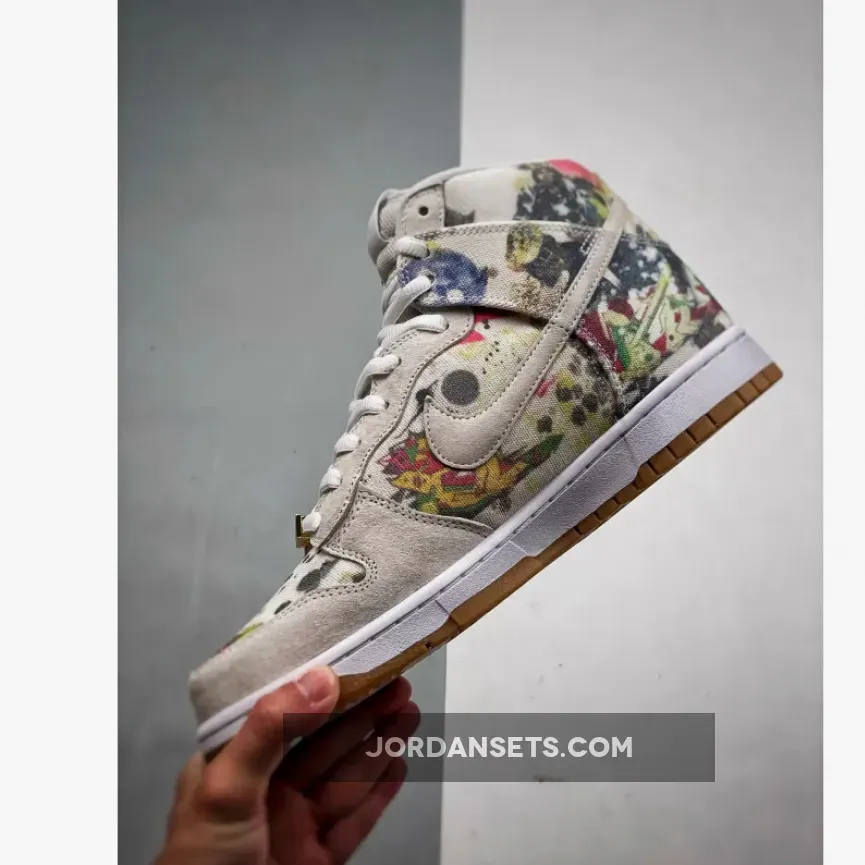 Supreme x Nike SB Dunk High Rammellzee White Multi-Color Supreme x Nike SB Dunk High Rammellzee White Multi-Color