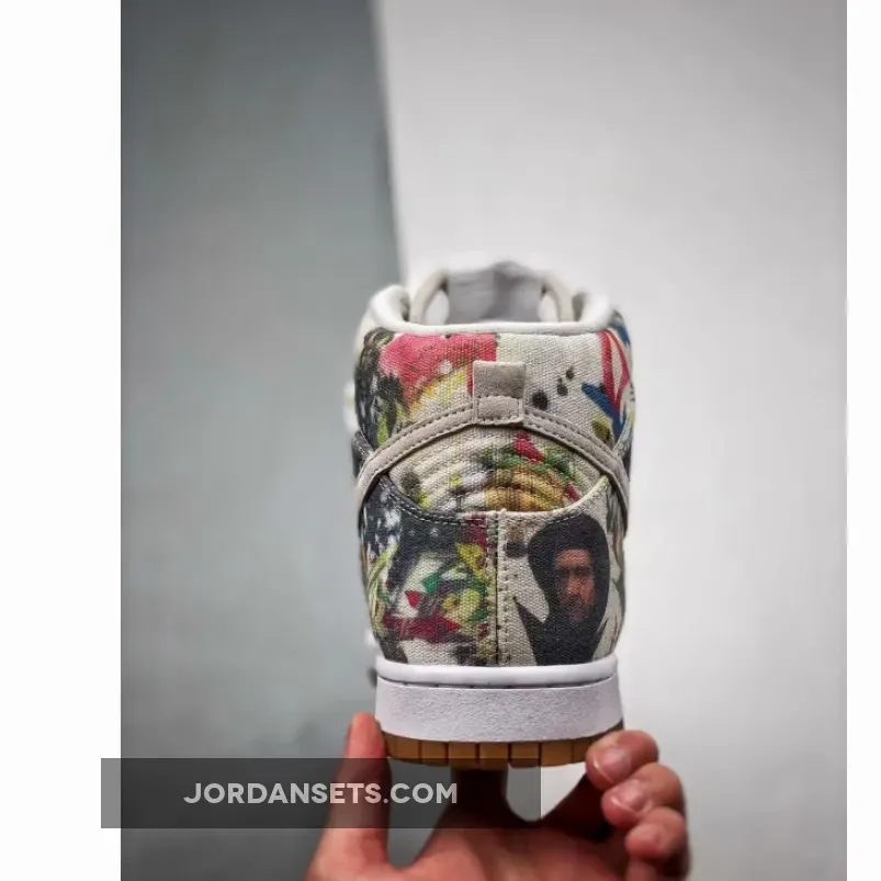 Supreme x Nike SB Dunk High Rammellzee White Multi-Color Supreme x Nike SB Dunk High Rammellzee White Multi-Color