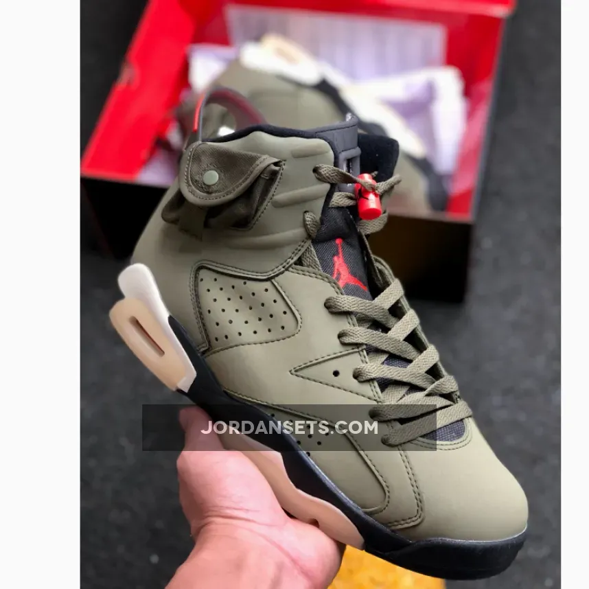 Travis Scott x Air Jordan 6 "Medium Olive"